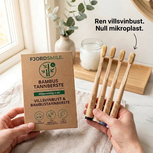 Fjordsmile -  Tannbørsten uten mikroplast