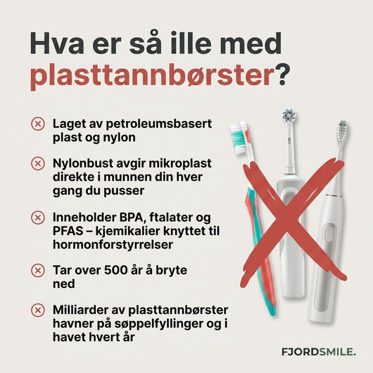 Fjordsmile -  Tannbørsten uten mikroplast